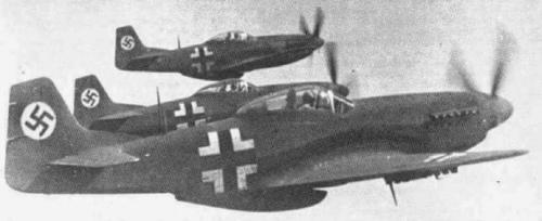 Nazi P-51 Mustangs, captured airplanes in German Nazi markings