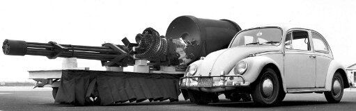 A-10 gun compared to car